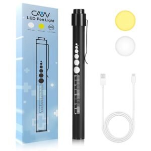 CAVN Rechargeable Pen Light with Pupil Gauge LED Penlights for Nurses